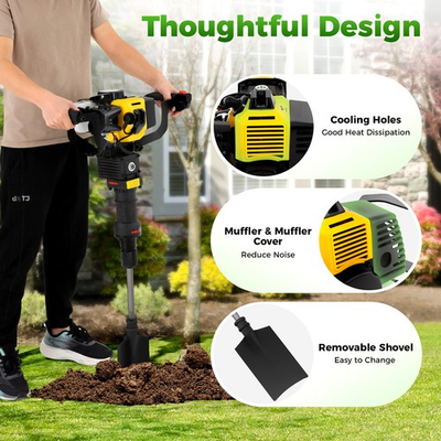 #ad #ad Gas Powered Shovel Excavator Digging Tool Root Cutter Garden Farm Planting Tree $165.59