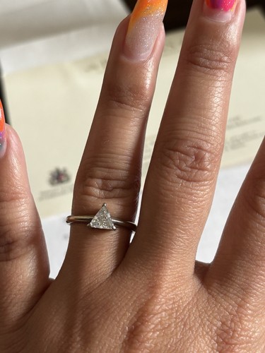 18ct White Gold 0.5ct Diamond Engagement Ring Size M1/2 - N Great condition - Picture 3 of 3