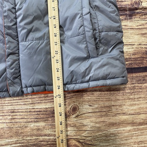 Athletic Works Reversible Puff Vest Gray/Safety Orange Pockets Sz Large - Picture 7 of 7