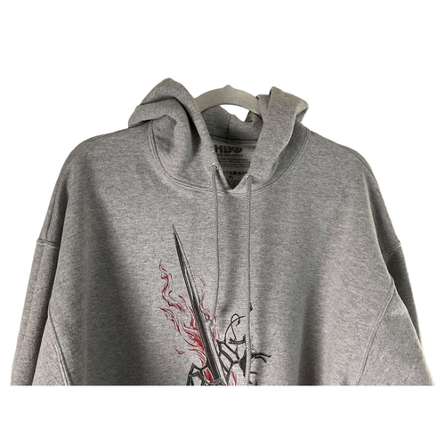 Lootcrate DX Game of Thrones XL Hoodie Grau Schwert Flamme Night is Dark HBO - Bild 7 von 10