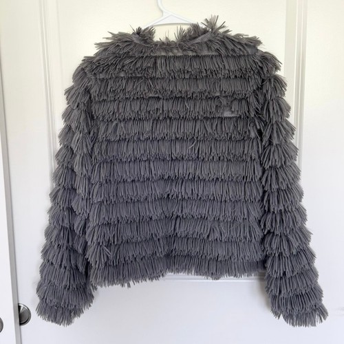 Cappotto pelliccia sintetica Princess Polly Shaggy grigio XS/Small - Foto 3 di 6