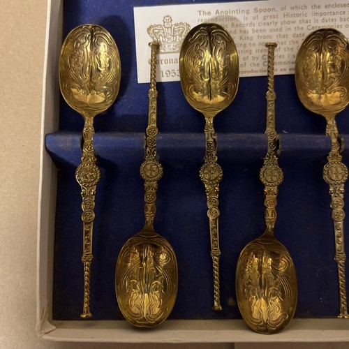 1953 Coronation Anointing Spoons For The Late Queen In Display Box - Picture 7 of 10