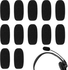 12 Pack Mini Foam Windscreen for Headset Microphone, High Density Mic...