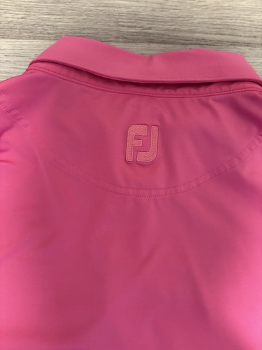 Footjoy FJ Solid Pink Golf Polo. Herren groß. Keine Kurs Logos Top Zustand - Bild 6 von 10