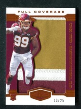 2020 Panini Plates and Patches Full Coverage Patches Orange Chase Young RC /25