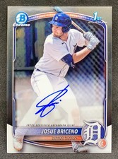 2025 Bowman Chrome JOSUE BRICENO Detroit Tigers Rookie Prospect 1st Auto