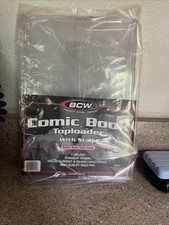 1 BCW Silver Age Comic Book Holder Rigid Sleeve Hard Plastic Topload Case Sheet
