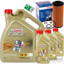 BOSCH ÖLFILTER+CASTROL EDGE M 5W30 passend für BMW 3er E46 E90 E91 E93 5er E60/1