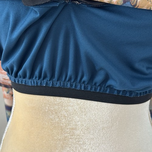 Nicole Miller New York Satin Floral Print Maxi Dress Size M Brown Blue Multi - Picture 13 of 15