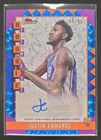 2024 Topps Finest Basketball Blue Geometric Refractor Justin Edwards #RFA-JE