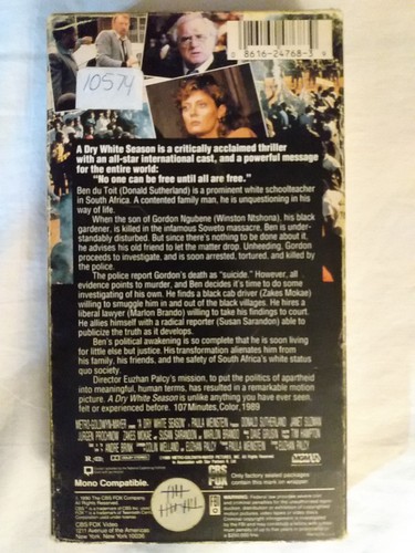 6 VHS Donald Sutherland trockene weiße Jahreszeit MASH italienischer Job JFK Ausbruch Backdraft - Bild 3 von 14