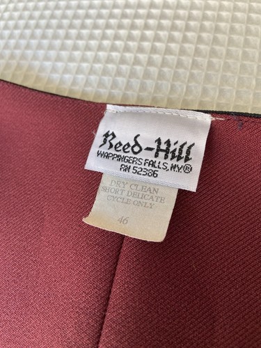 Saddleseat Wende Show Weste Reed Hill Herren Große 46 Schwarz Maroon Reitsport - Bild 2 von 8