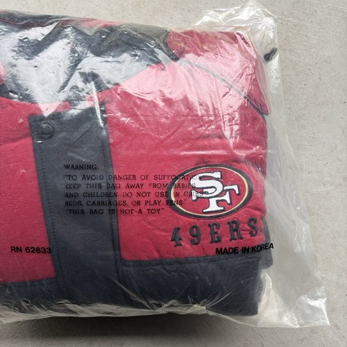 Vintage Proplayer 49ers Puffer Jacket NWT Deadstock Full Zip Embroidered Logo XL - Picture 4 of 16