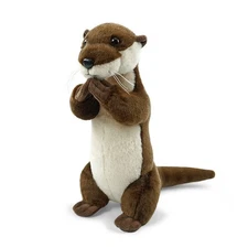 9.8'' Realistic Otter Plush Toy Super Soft Standing Stuffed Animal For Kids Gift
