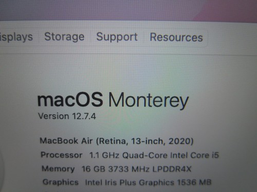 APPLE MACBOOK AIR GREY 2020 13" I5 1.1GHZ 1GB 512GB +BATT COUNT@SOLO 18 GRADO A- - Foto 3 di 12