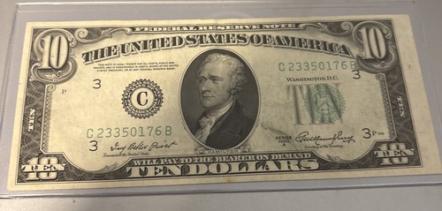 Major Off Center Error 1950A $10 Federal Reserve Note FREE SHIPPING High Grade - Picture 1 of 3