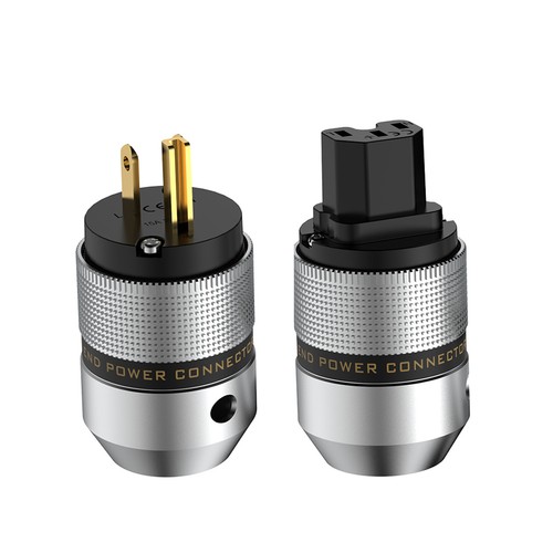 Paar High-End Reinkupfer US Netzstecker & Kaltgerätestecker für HiFi Stromkabel Zum Selbermachen - Bild 9 von 12