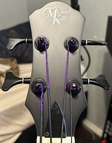 Michael Kelly Dragon Fly 4 Acoustic Electric Bass Ovangkol Fretless Used - Picture 4 of 6