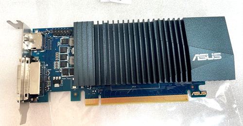 ASUS Nvidia GeForce GT710 1GB GDDR5 GT710-SL-1GD5-BRK HDMI VGA DVI Video Card - Picture 1 of 9
