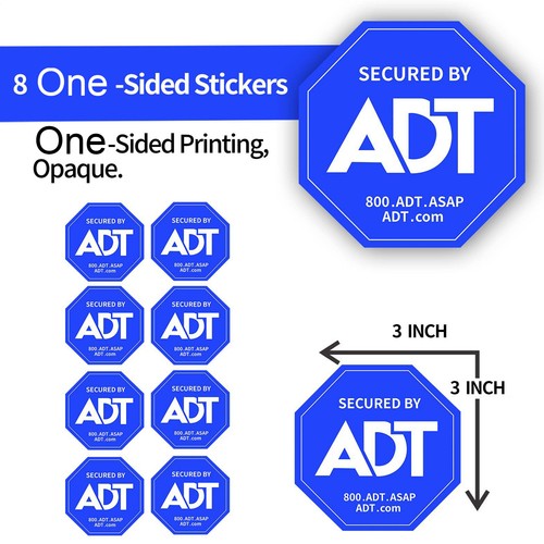 Waterproof Security Sticker For Window Warning ADT Window Sticker - Picture 6 of 14