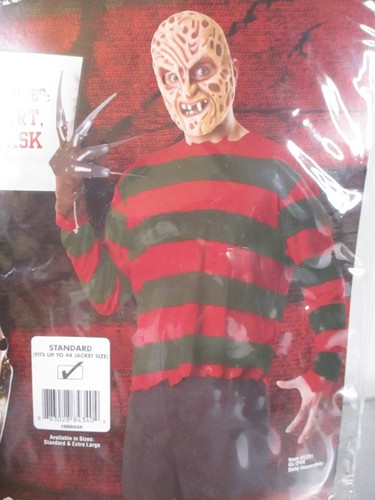Freddy Krueger Nightmare on Elm Street Halloween Kostüm für Erwachsene Größe L mit Fedora!! - Bild 7 von 18