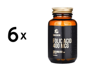 6 X Grassberg Folic Acid 400 Mcg (60 Caps) (51,63 Eur/Kg)