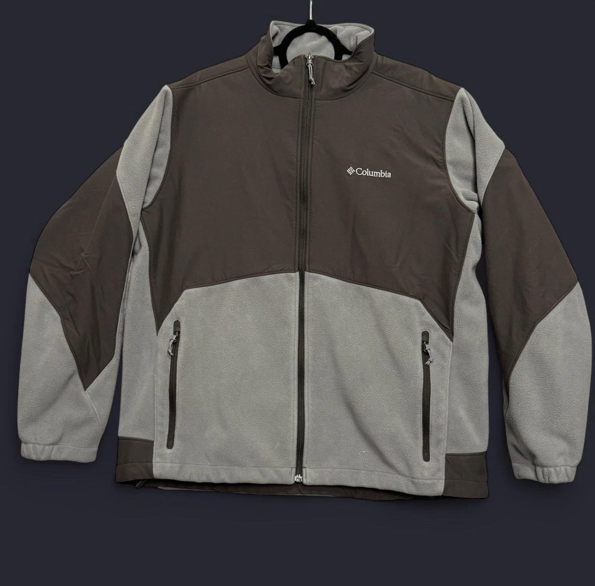 Columbia Ascender Softshell Jacket XL Gorpcore Gray Brown Fleece Streetwear