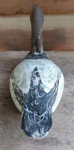 Antique Canvasback Drake Wooden Decoy High Head Style Scalloped Shoulders - Picture 11 of 14
