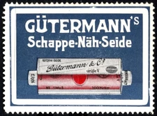 Vintage Germany Poster Stamp Gütermann’s Schappe Sewing Silk. Reform Silk