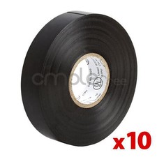 Insulating Tape Black Electrical Tape 65FT Roll Lot of 10 NEW