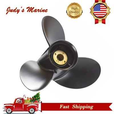 #ad 10 1 2 x 13 Aluminum Boat Propeller Fit Mercury 25 70HP 13 Spline 10.5 x 13 RH $45.88