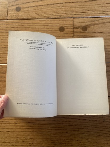The Letters of Katherine Mansfield -VOLUME 2 - 1929- Hardcover - Picture 10 of 24