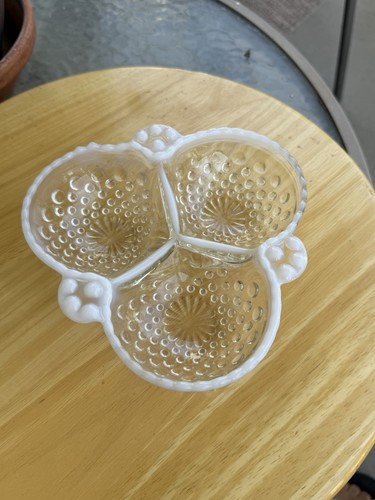 Vintage Schimmernde Kanten Schuhnagel Design 3 Abschnitte Süßigkeiten oder Schmuck Schale - Bild 5 von 16