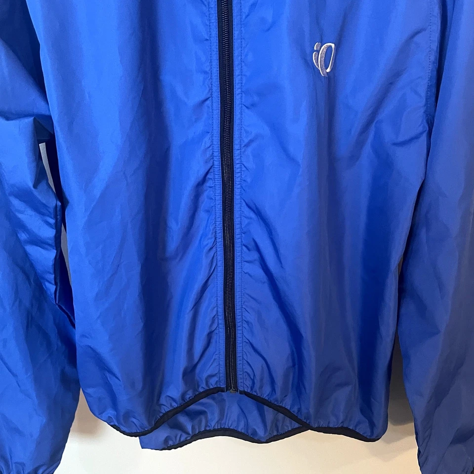 Chaqueta cortavientos con cremallera azul Pearl Izumi para hombre chaqueta de bicicleta grande Foto 3 de 4