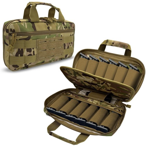 Tactical Pistol Magazine Storage Pouch, Tactical MOLLE Mag Pouch Bag Fits Mos...