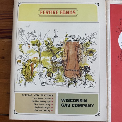 LOTE De Colección de (3) Libros de Cocina '67, '68 y '70 Festive Foods Wisconsin Gas Company PLUS - Imagen 3 de 9