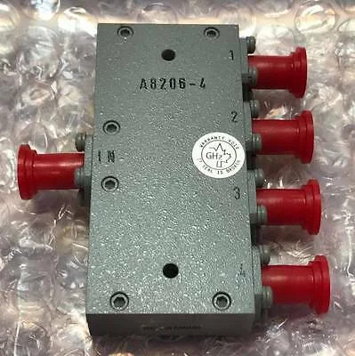 7-12.4Ghz SMA 4 WAY POWER DIVIDER COMBINER A8206-4 - Picture 1 of 1