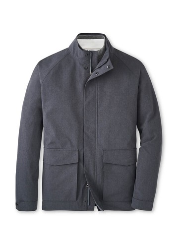 Peter Millar Crown Sport Newport wasserabweisend eisengrau Mantel Jacke Large - Bild 7 von 7
