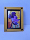 Disney Mickey Mouse Picture Frame 5 X 7 Beveled Yellow Wood 1990s