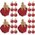 40 PCs Leder Bowknot Handtaschen Geschenkboxen mit Griffpartyfavorboxen