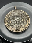 Vintage Reed & Barton Sterling Silver Dragon Beveled Mirror Pendant