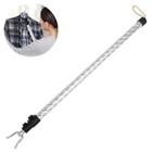 closet pole with hook Telescopic Clothes Rod Garment Pole with Hook Retractable