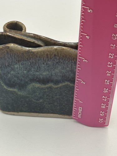 Blau und Braun Tropf BAY KERAMIK Notizblock und Stifthalter Schreibtisch Organizer  - Bild 17 von 18