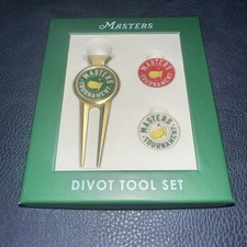 Augusta National Masters Tournament Divot Tool Set 3 Ball Markers PGA Golf NEW