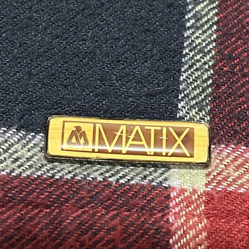 Chaqueta a Cuadros Matix Sherpa Forrada Manga Larga Botones Broches a Presiones Roja Para Hombre Mediana Foto 4 de 4