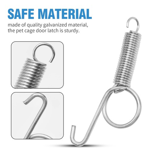 20 Pcs Spring Cage Latch Door Spring Hook Metal Finger for Fixing Rabbit, Dog... - Picture 4 of 6