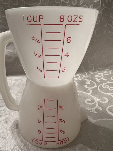 Vintage Tupperware 1 Tasse 2-seitig Nass/Trocken Messbecher Messbecher Twin #860 Ausgießer - Bild 3 von 4