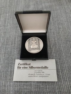 Silber Gedenkmünze XXIV. Olympiade Seoul 1988 ca. 1 Unze Feinsilber