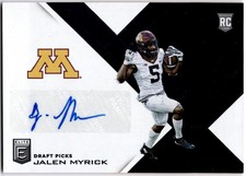 2017 Panini Elite Draft Picks Jalen Myrick #277 Draft Picks Autographs Minnesota