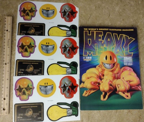 Abraham Obama PB street art book +15 Ron English stickers +Heavy Metal #280 - Foto 3 di 4